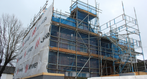 Christchurch manse with scaffolding