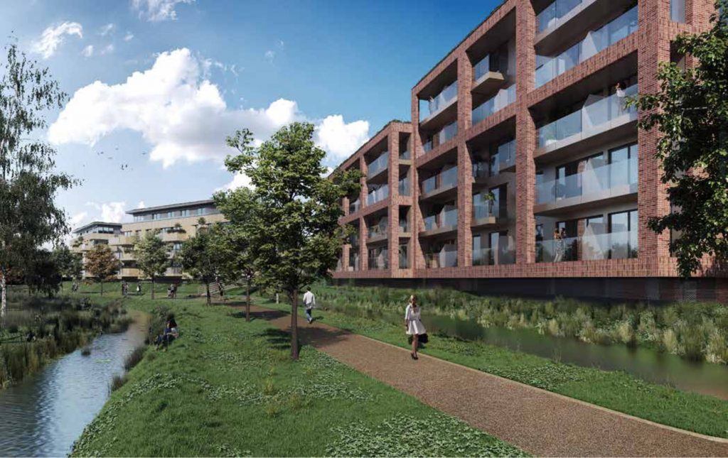 Riverside view of proposed development