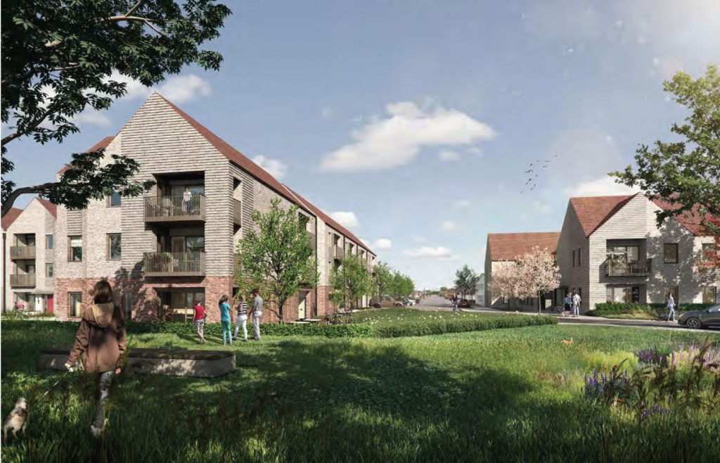 Image of proposed development looking North along Watercress Lane