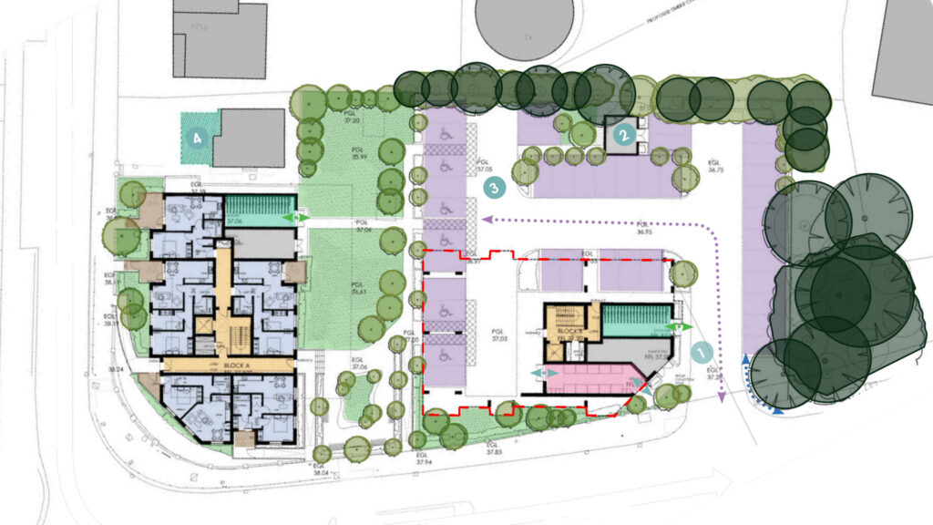 Site plan of Social Club development